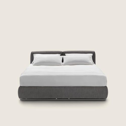 Doppelbett - ASOLO - FLEXFORM - modern / Kopfteil / gepolstertes Kopfteil
