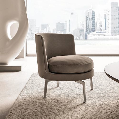 Moderner Sessel - FEEL GOOD - FLEXFORM - Leder / Polyurethanschaum / Stoff