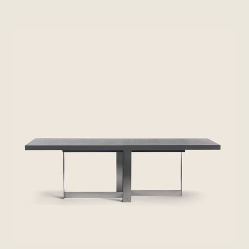 Moderner Esstisch - JACQUES - FLEXFORM - Esche / Metall / Gestell aus Metall