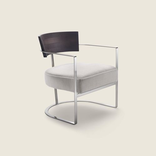 Sessel / minimalistisches Design - MORGAN - FLEXFORM - Polyurethanschaum / Stoff / Metall