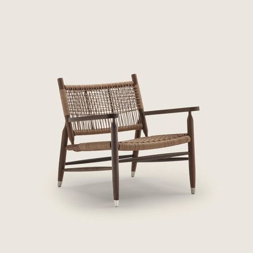 Moderner Sessel - TESSA S.H. - FLEXFORM - Polyesterfaser / Massivholz / Nussbaum