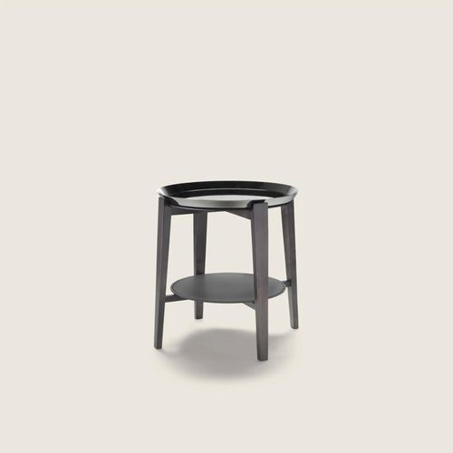 Moderner Couchtisch - CABAR&Eacute; - FLEXFORM - Metall / Massivholz / Nussbaum