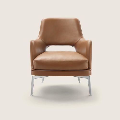 Moderner Sessel - GATSBY - FLEXFORM - Leder / Polyurethanschaum / Polyurethan