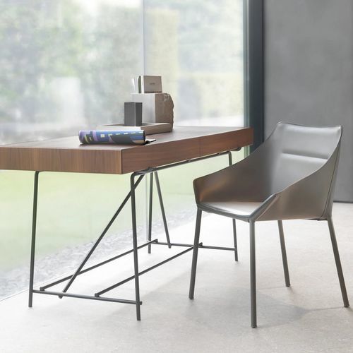 Moderner Sessel - HAIKU - FLEXFORM - Leder / Polyurethan / Metall