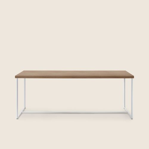 Moderner Esstisch - MOKA - FLEXFORM - Metall / Nussbaum / Esche