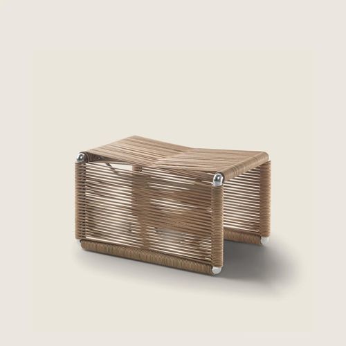 Moderne Ottomane - TINDARI - FLEXFORM - Metall / Leder / Kordel