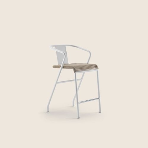 Moderner Hocker - CALIPSO - FLEXFORM - Kordel / Polypropylen / thermolackiertes Aluminium
