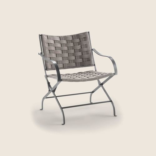 Sessel / minimalistisches Design - CARLOTTA - FLEXFORM - Polypropylen / Edelstahl / mit Fußstütze