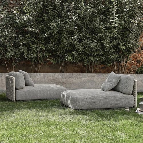 Moderne Récamiere - EDDY - FLEXFORM - Stoff / Polyurethan / Edelstahl