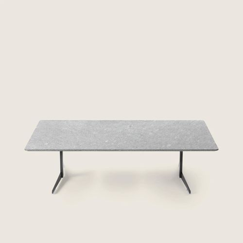 Moderner Couchtisch - FLY - FLEXFORM - Thermoplast / Edelstahl / Marmor