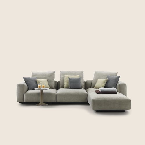Kompaktes Sofa - GRANDEMARE - FLEXFORM - modern / für Terrasse / Stoff