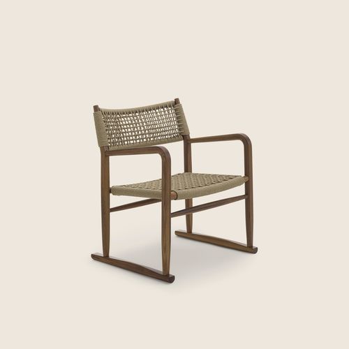 Moderner Sessel - KIM - FLEXFORM - Polypropylen / Iroko / wasserdicht