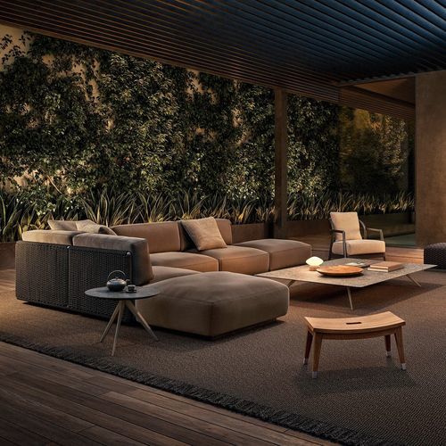 Modulsofa - EDDY - FLEXFORM - modern / für Außenbereich / Stoff