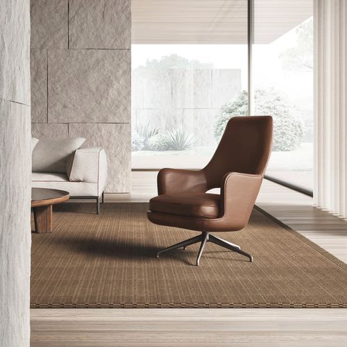 Moderner Sessel - ELISEO - FLEXFORM - Leder / Polyurethanschaum / Polyurethan