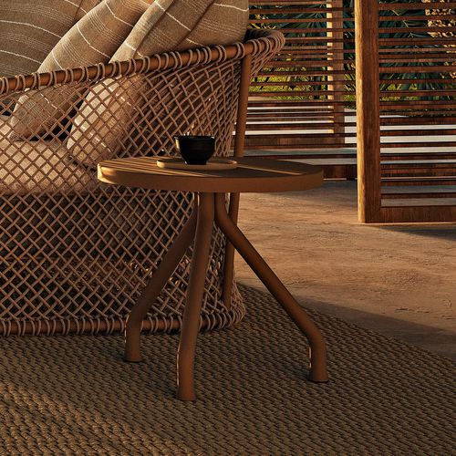 Moderner Couchtisch - ACADEMY - FLEXFORM - Aluminium / Edelstahl / Stein