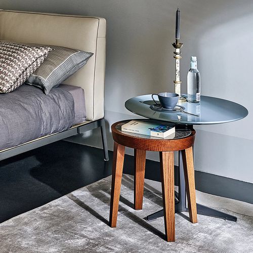 Moderner Couchtisch - DIDA - FLEXFORM - Massivholz / Nussbaum / Esche