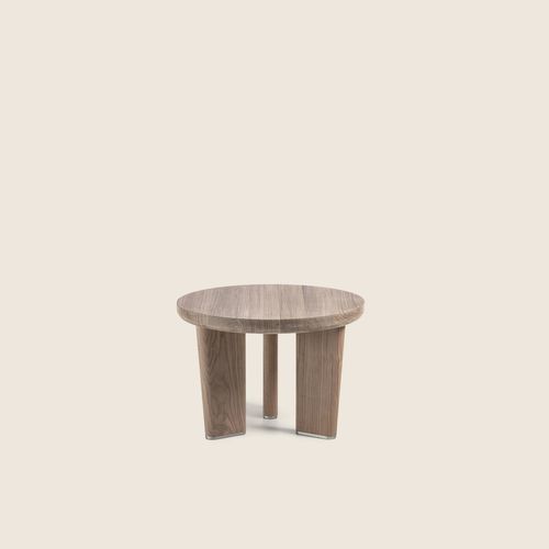 Moderner Satztisch - MARQUIS - FLEXFORM - Holzfurnier / Gestell aus Massivholz / kreisförmig