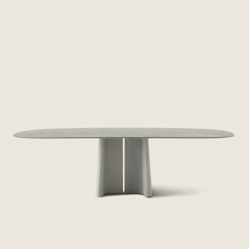 Moderner Esstisch - TARA - FLEXFORM - Faserbeton / Gestell aus Beton / rechteckig