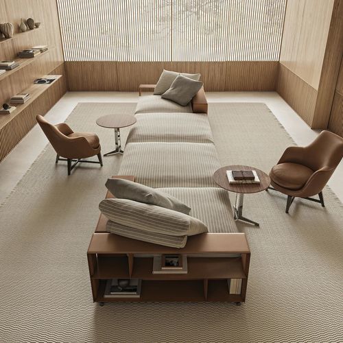 Modulsofa - GROUNDPIECE - FLEXFORM - modern / für Wohnzimmer / Metall