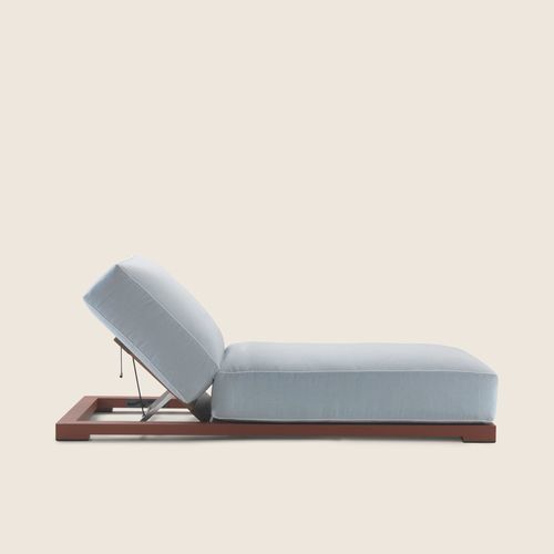 Récamiere / minimalistisches Design - MILOS - FLEXFORM - Aluminium / Stoff / Baumwolle