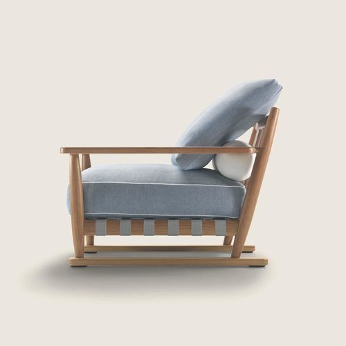 Retro-Sessel - MERIGGIO - FLEXFORM - Polyurethanschaum / abperlendes Gewebe / Stahl