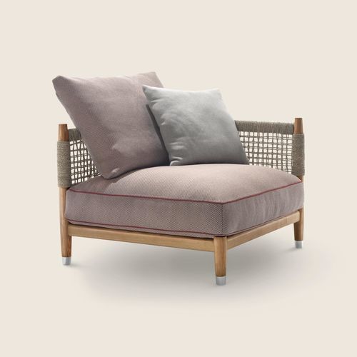 Retro-Sessel - PARKER OUTDOOR - FLEXFORM - Schaumstoff / Stoff / abperlendes Gewebe