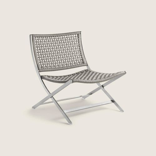 Moderner Sessel - PETER OUTDOOR - FLEXFORM - Polyurethanschaum / abperlendes Gewebe / pulverbeschichteter Stahl