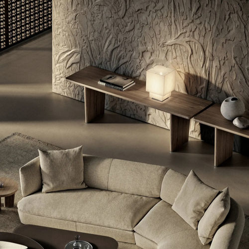Moderner Beistelltisch - MARQUIS - FLEXFORM - Holzfurnier / Gestell aus Eiche / Gestell aus Massivholz