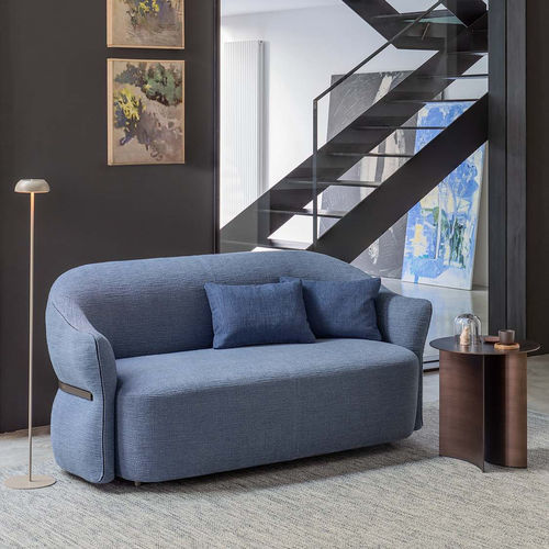 Modernes Sofa - MADAME BUTTERFLY - Flou - Stoff / Leder / mit Armlehnen
