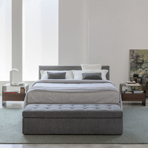 Doppelbett - NOTTURNO - Flou - modern / Polster / Kopfteil