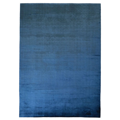 Moderner Teppich - SETA BLU ROYAL - G.T.DESIGN - einfarbig / Seide / rechteckig