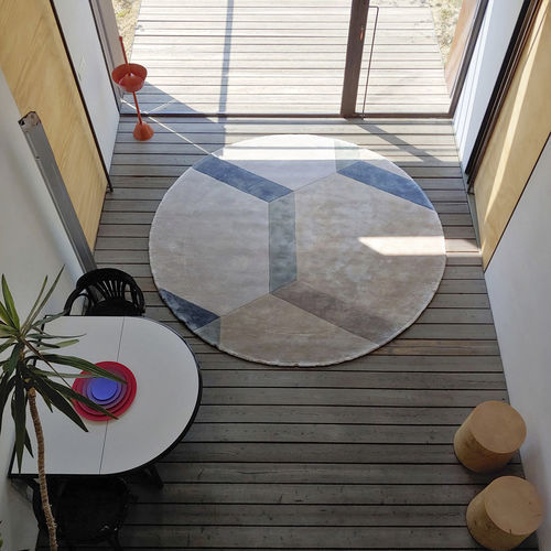 Moderner Teppich - COBBLESTONE - G.T.DESIGN - mit geometrischen Motiven / Tencel® / rechteckig