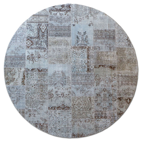 Moderner Teppich - MeatPacking Patchwork Argento - G.T.DESIGN - Patchwork / Wolle / Baumwolle