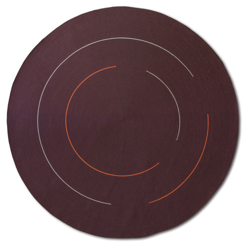 Moderner Teppich - Hula Hoop Circle - G.T.DESIGN - Streifenmuster / einfarbig / rund