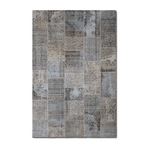 Patchwork-Teppich - MEATPACKING ARGENTO - G.T.DESIGN - modern / Wolle / Baumwolle