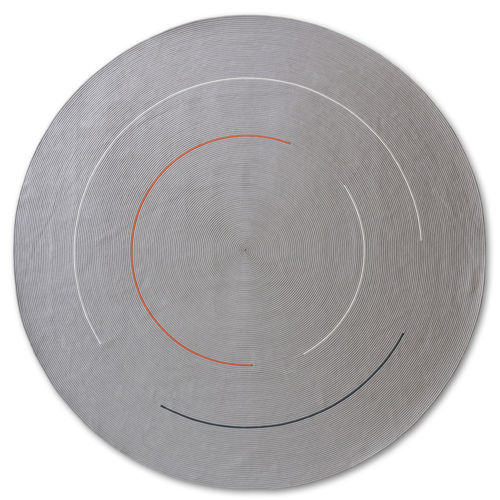 Moderner Teppich - Hula Hoop Circle - G.T.DESIGN - Streifenmuster / geometrisches Muster / einfarbig