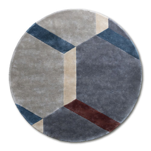 Moderner Teppich - Cobblestone - G.T.DESIGN - mit geometrischen Motiven / Tencel® / rechteckig