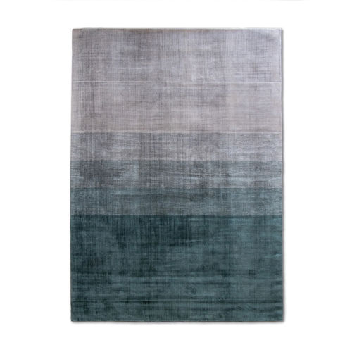 Moderner Teppich - Stripes Party - Acque Platino - G.T.DESIGN - Streifenmuster / Viskose / rechteckig