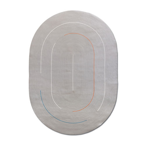 Moderner Teppich - Hula Hoop Track H - G.T.DESIGN - Streifenmuster / aus technischem Garn / rund