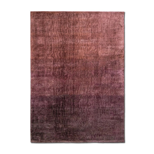 Moderner Teppich - Stripes Party - Rubino magenta - G.T.DESIGN - einfarbig / Viskose / rechteckig