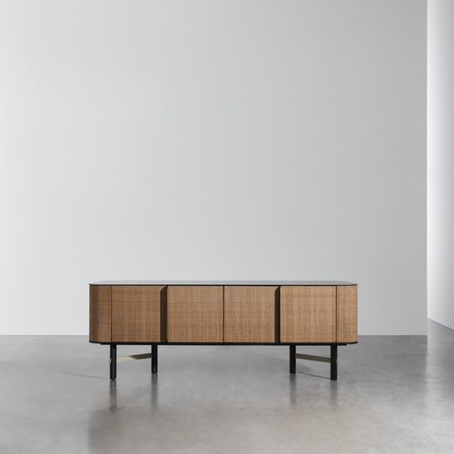 Modernes Sideboard - DAEN 69 - GERVASONI - Kunstleder / Massivholz / Sperrholz