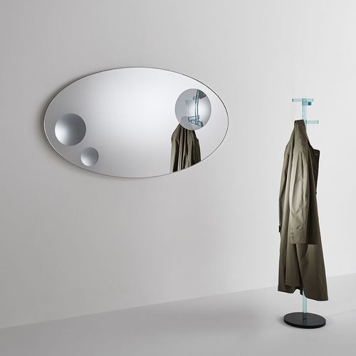 Wandmontierter Spiegel - CELESTE - GLAS ITALIA - modern / rund / oval