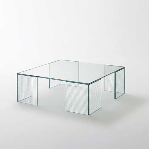 Moderner Couchtisch - GRID - GLAS ITALIA - Glas / rechteckig / quadratisch