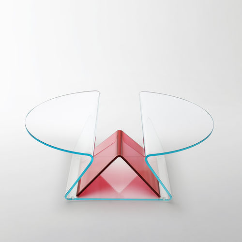 Moderner Couchtisch - PLISSE'  - GLAS ITALIA - Kristall / für Privatgebrauch / für den Innenraum