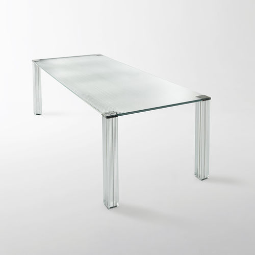 Moderner Tisch - CRYPTEE' - GLAS ITALIA - Glas / rechteckig / quadratisch