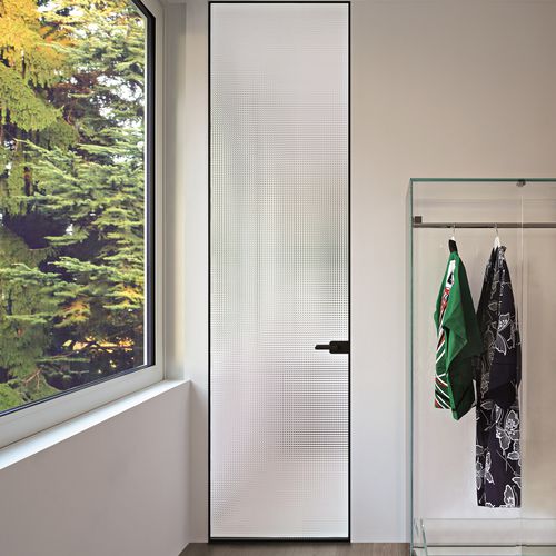 Tür für Innenbereich - SHERAZADE SWING PLAIN - GLAS ITALIA - Glas / Aluminium / einflügelig