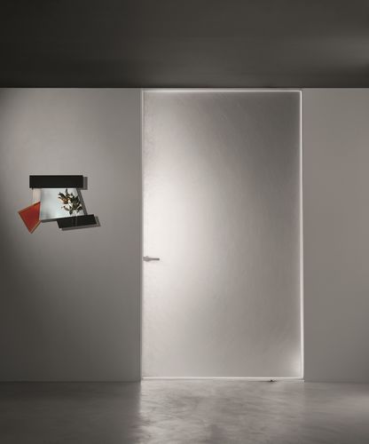 Tür für Innenbereich - ALADIN PLAIN - GLAS ITALIA - Glas / Aluminium / drehend