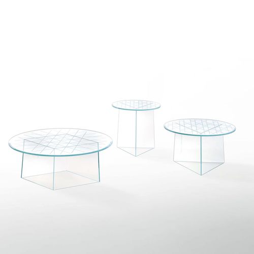 Moderner Couchtisch - TWINKLE - GLAS ITALIA - Glas / rund / für Privatgebrauch