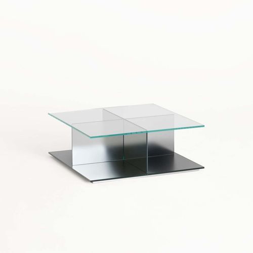 Moderner Couchtisch - CARTESIO - GLAS ITALIA - Hartglas / Gestell aus Hartglas / Gestell aus lackiertem Glas