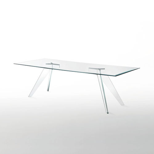 Moderner Esstisch - ALISTER - GLAS ITALIA - Glas / rechteckig / rund